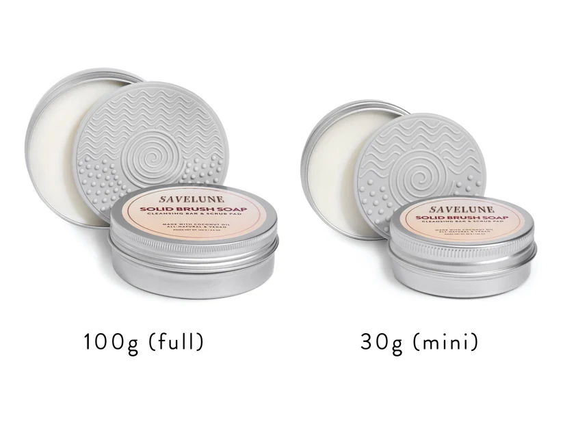 Solid Brush Soap with Cleaning Pad
