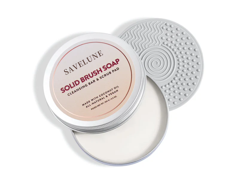 Solid Brush Soap with Cleaning Pad