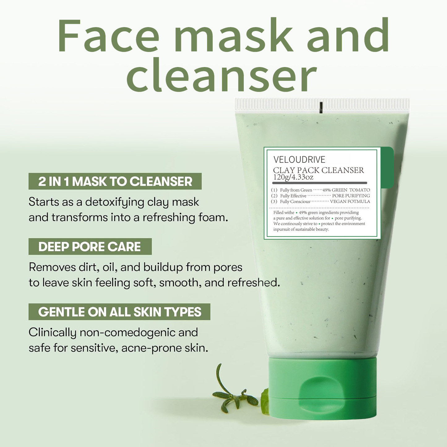(Green Tomato) Clay Mask Cleanser