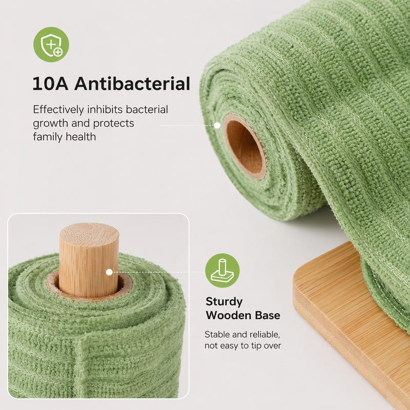 20-Piece Tear-Away Plush Cleaning Cloth Roll