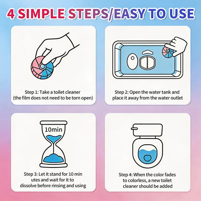 Dual-Color Toilet Bowl Cleaner - 2-in-1 Clean & Deodorize