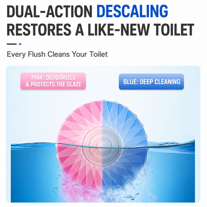 Dual-Color Toilet Bowl Cleaner - 2-in-1 Clean & Deodorize